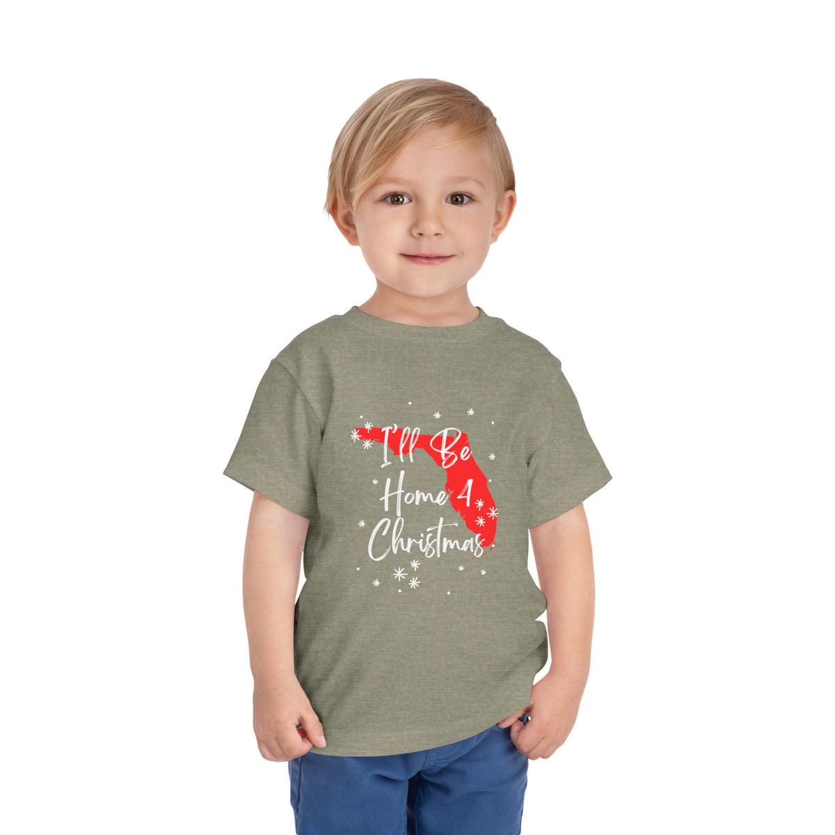 Toddler I'll Be Home For Christmas Florida T Shirt – Holiday Fun product photo