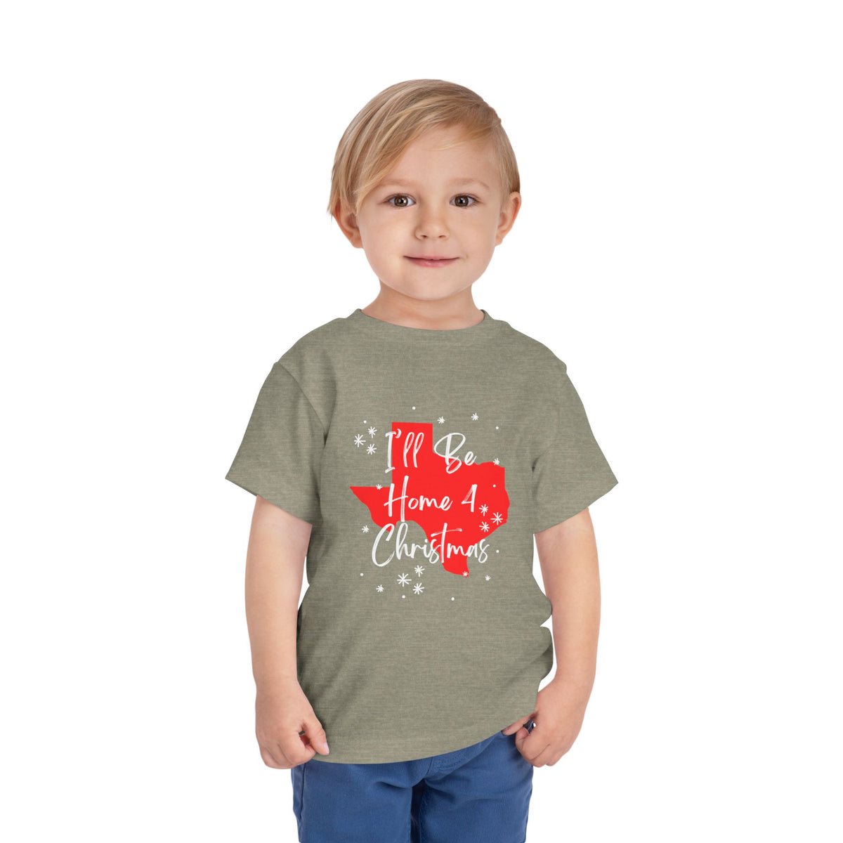 Toddler I'll Be Home For Christmas Texas T Shirt – Holiday Fun product photo