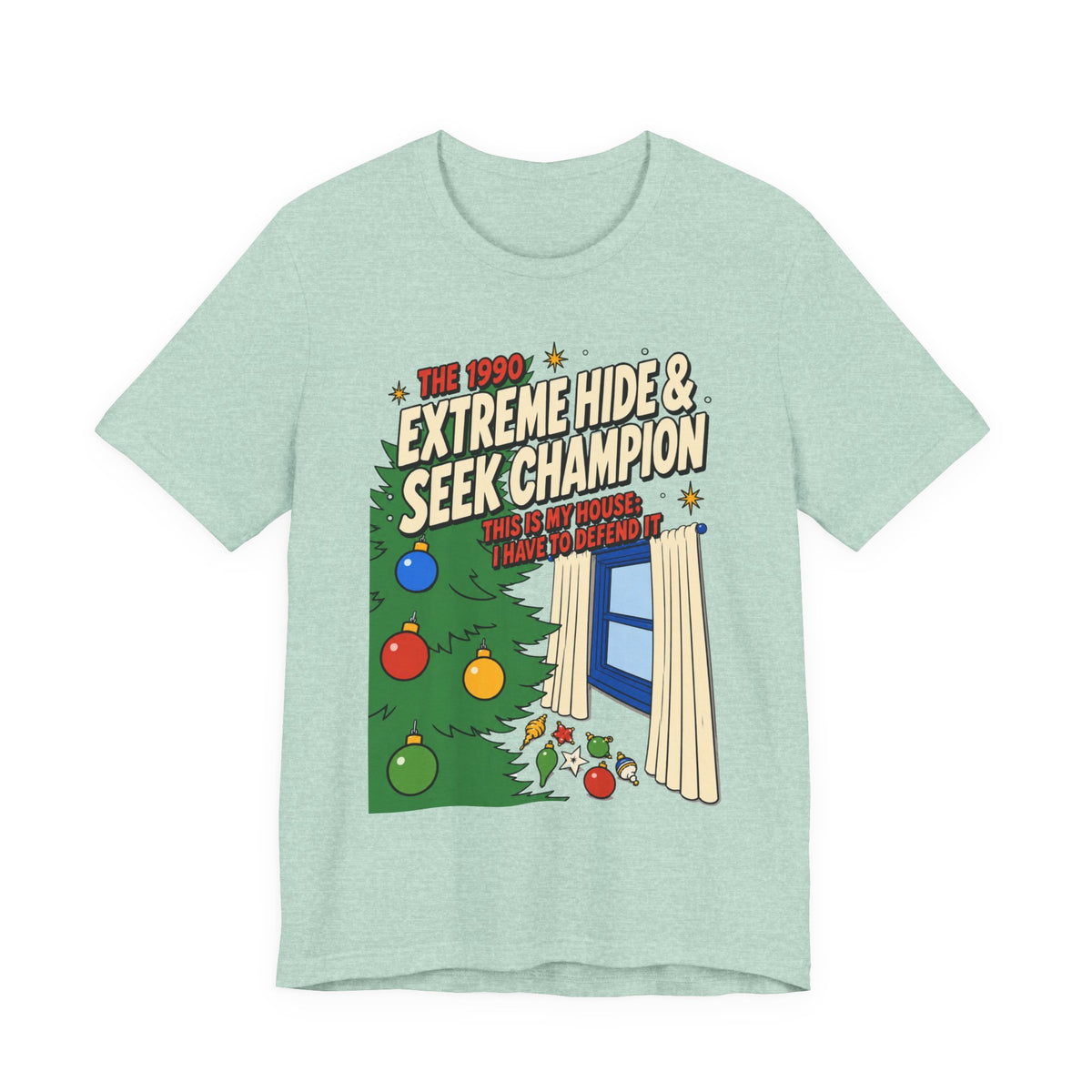 Home Alone Hide & Seek Champion T Shirt, shirt color and fit view 9