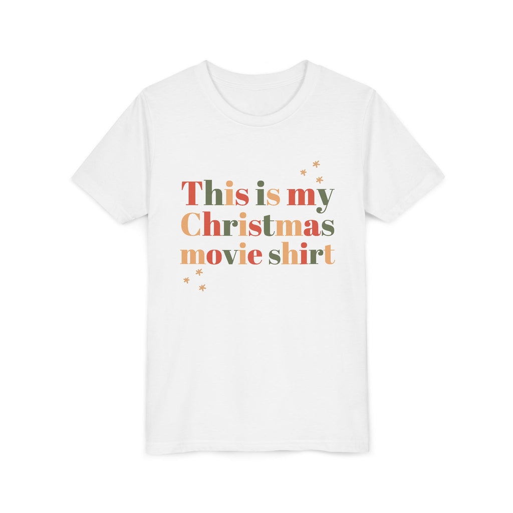 This Is My Christmas Movie Youth T-Shirt, kids shirt color and fit view 6
