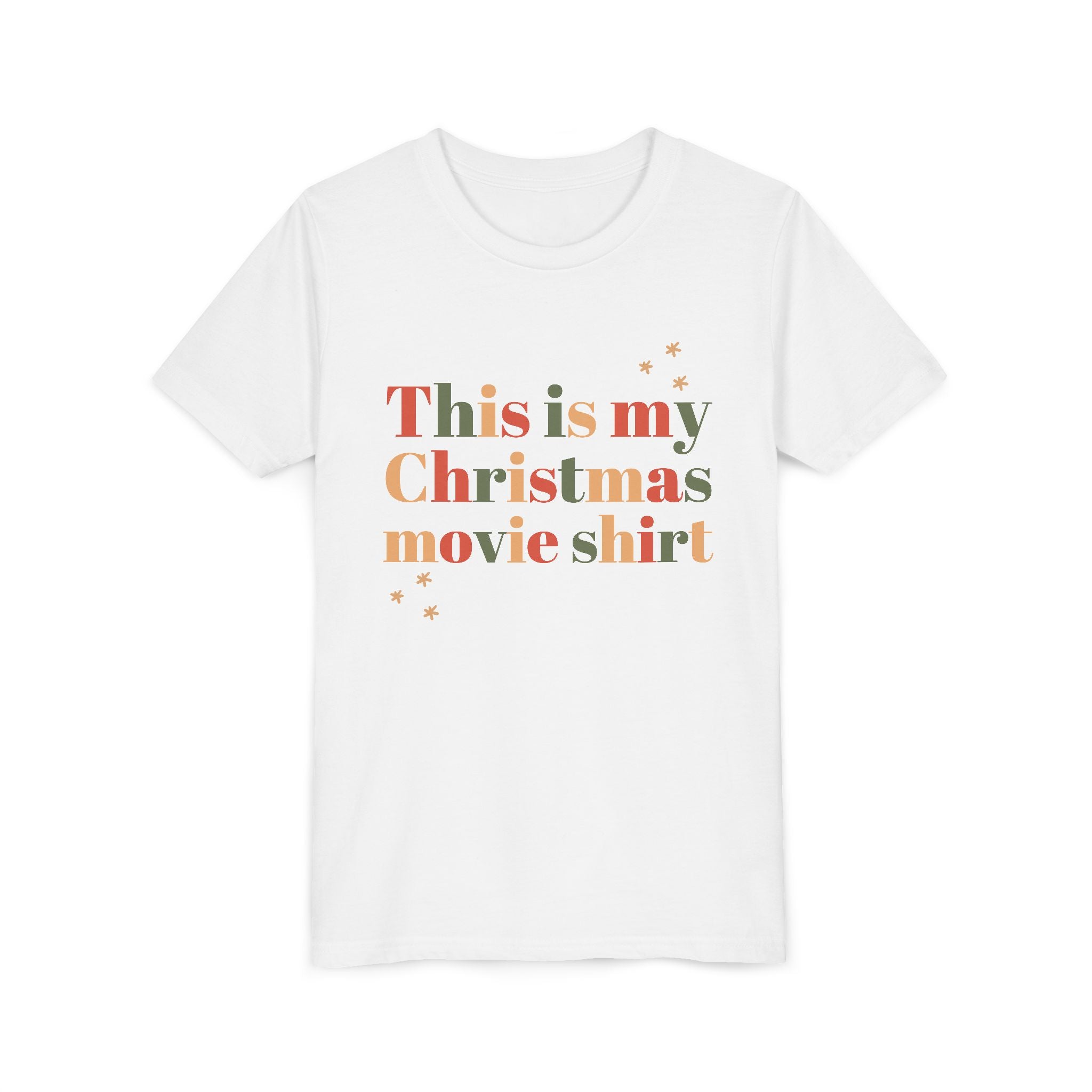 This Is My Christmas Movie Youth T-Shirt, kids shirt color and fit view 6