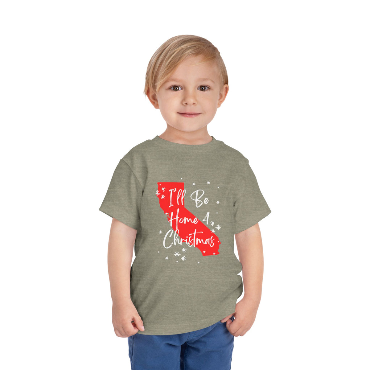Toddler I'll Be Home For Christmas California T Shirt – Holiday Fun product photo