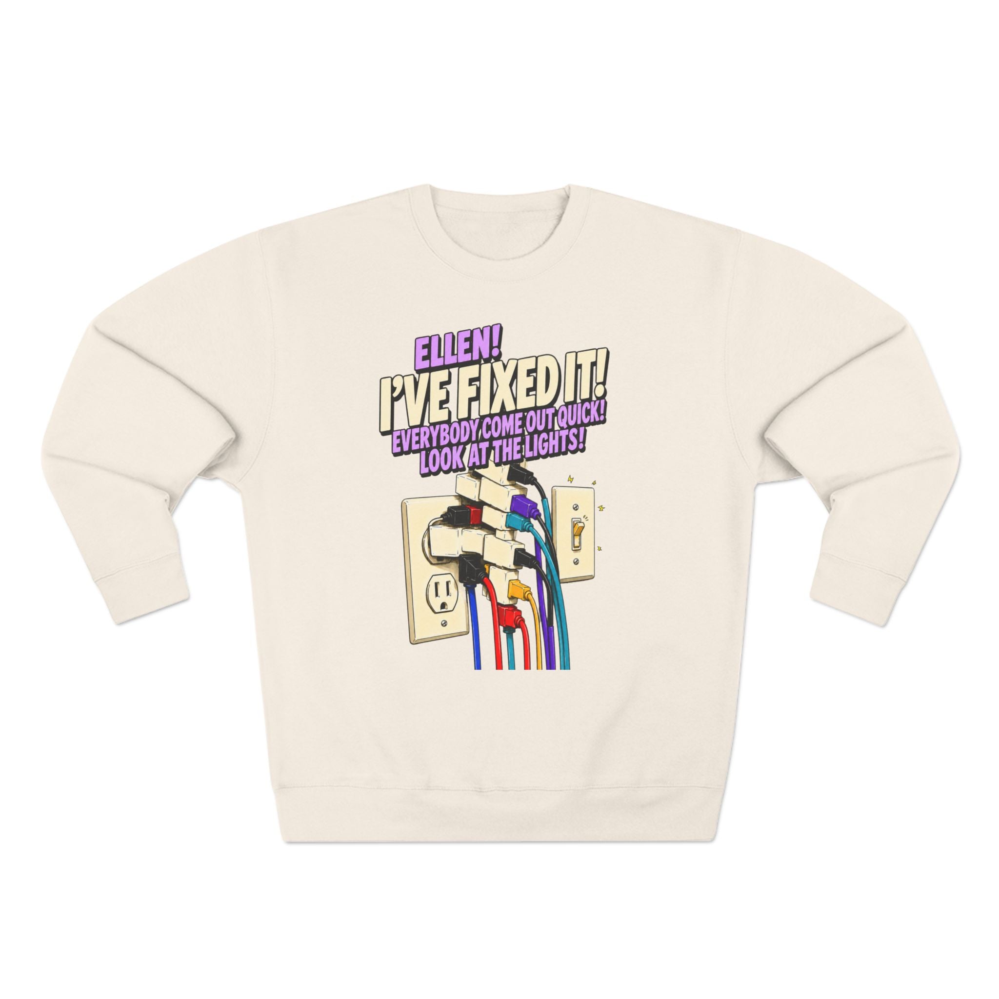 Christmas Vacation Light Scene Sweatshirt, sweatshirt color and fit view 4