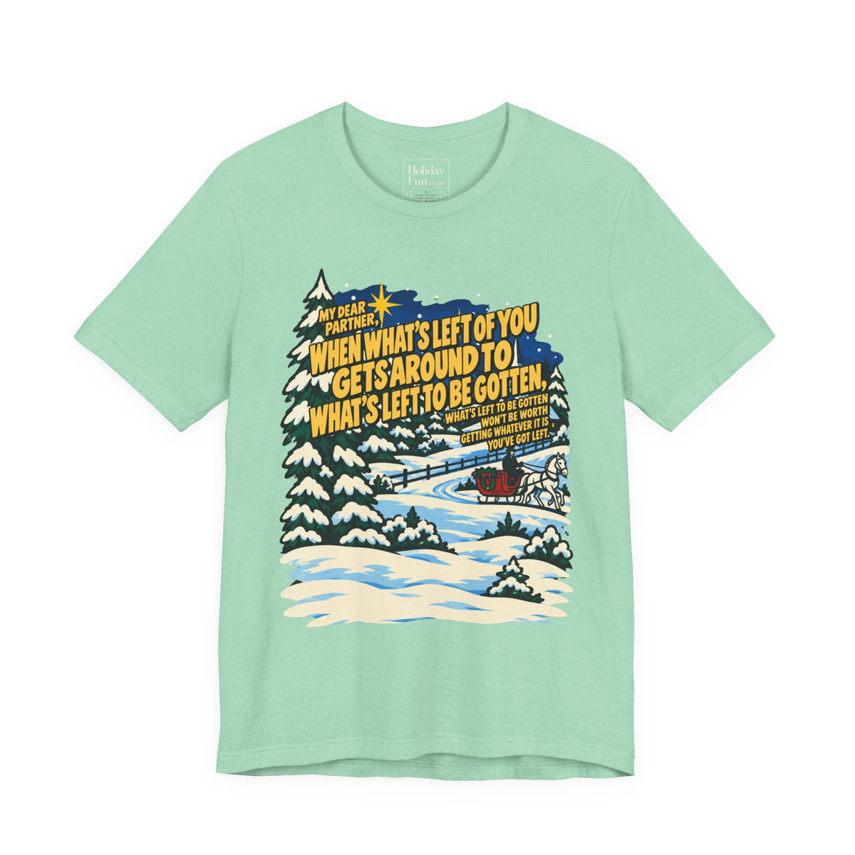White Christmas Quote T-Shirt, apparel product mockup 5