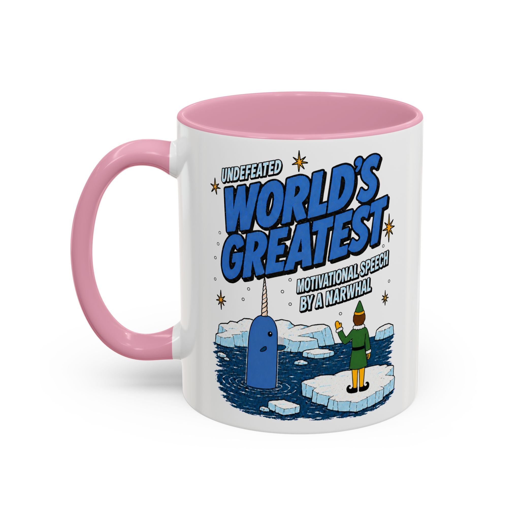 Buddy The Elf Motivational Narwhal Coffee Mug (11oz) by Holiday Fun, alternate product view 11