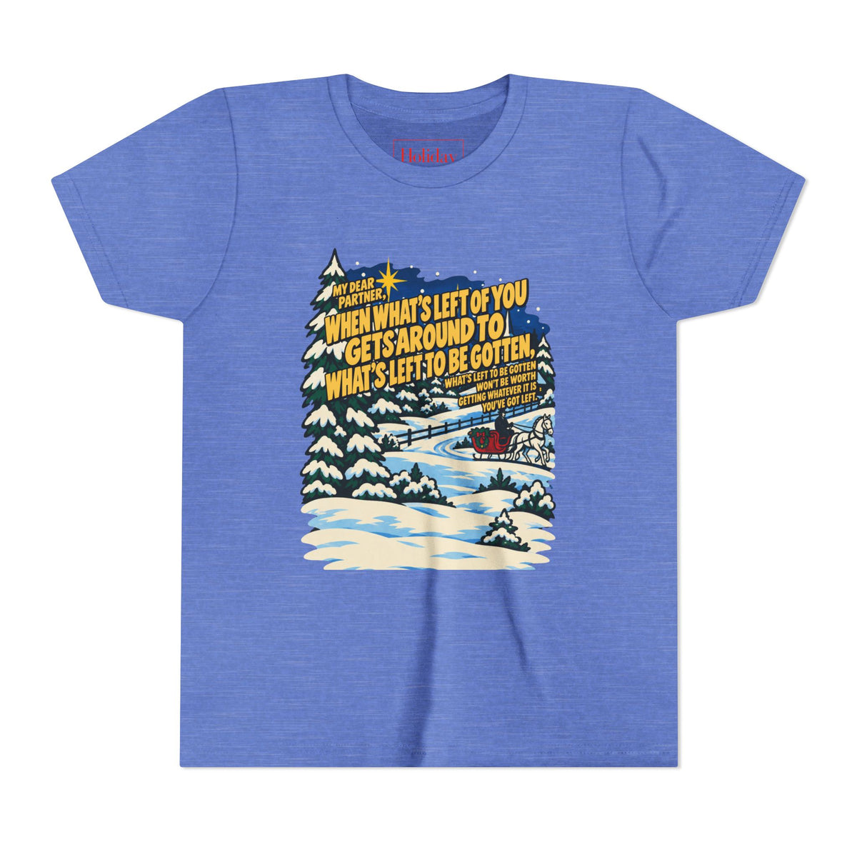 Youth White Christmas Quote T Shirt