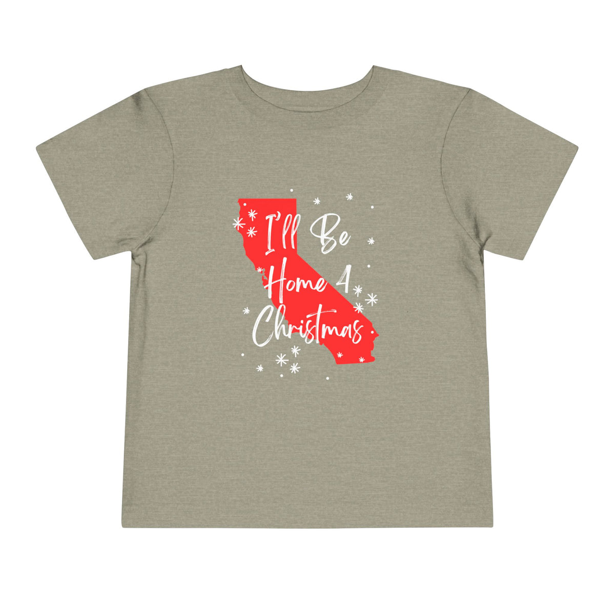 Toddler I'll Be Home For Christmas California T Shirt – Holiday Fun product photo