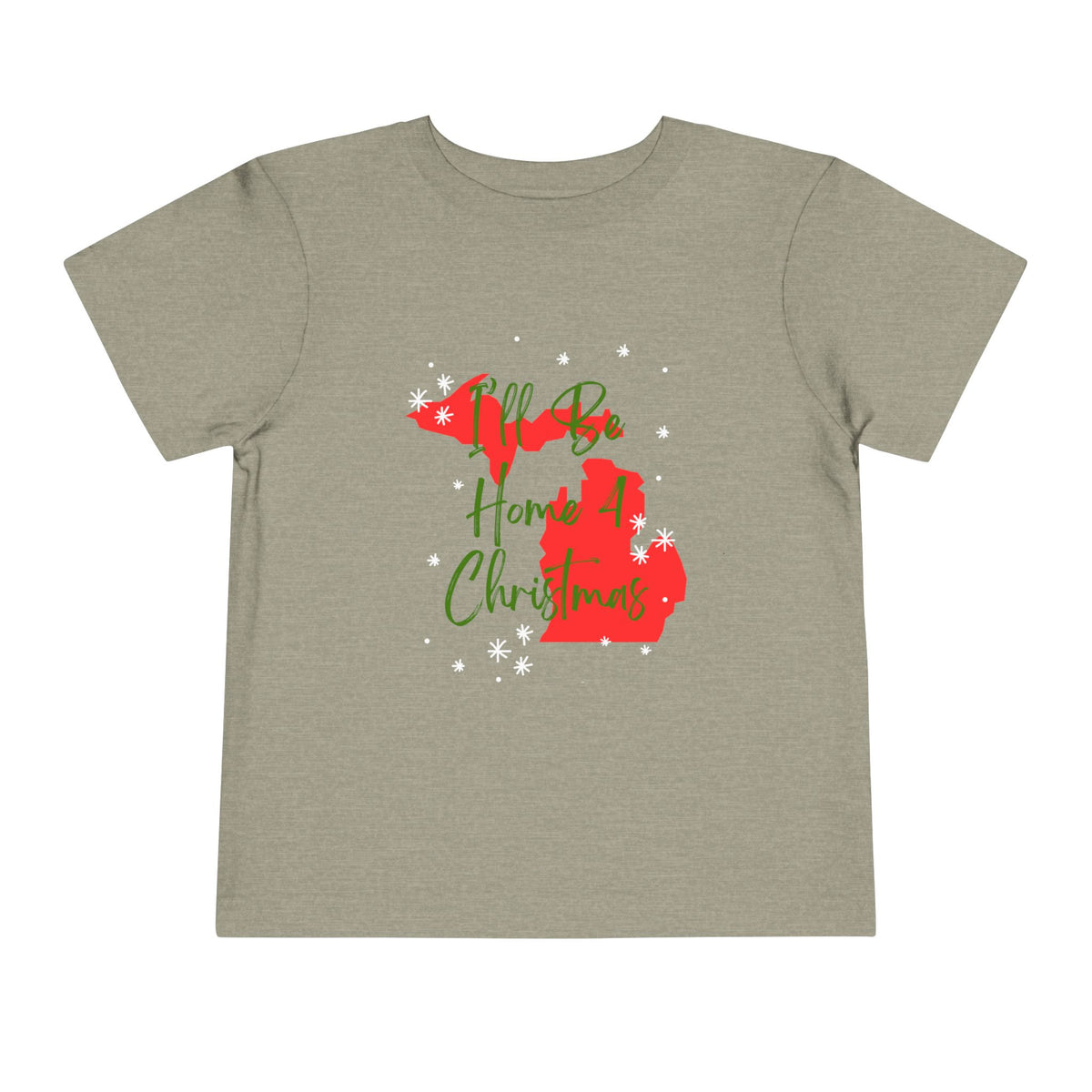 Toddler I'll Be Home For Christmas Michigan T Shirt – Holiday Fun product photo