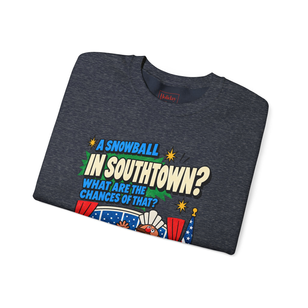 Santa Claus Is Comin' to Town Snowball in Southtown Crewneck Sweatshirt