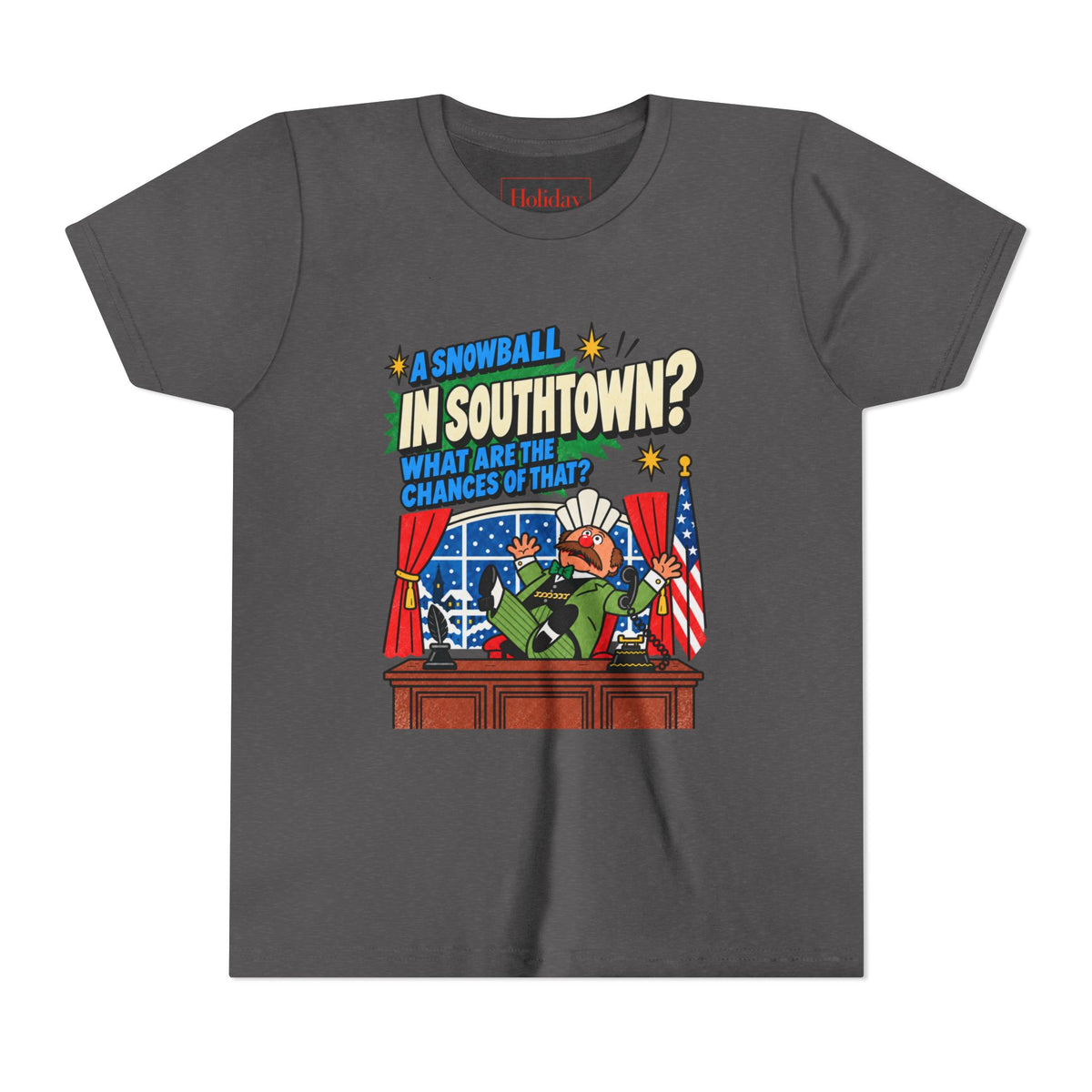Youth Snowball In South Town Christmas T Shirt by Holiday Fun
