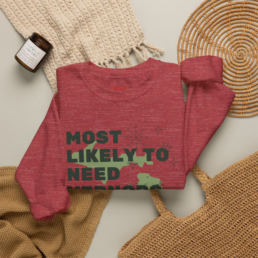 Most Likely to Need Vernors After the Holiday Party Crewneck Sweatshirt