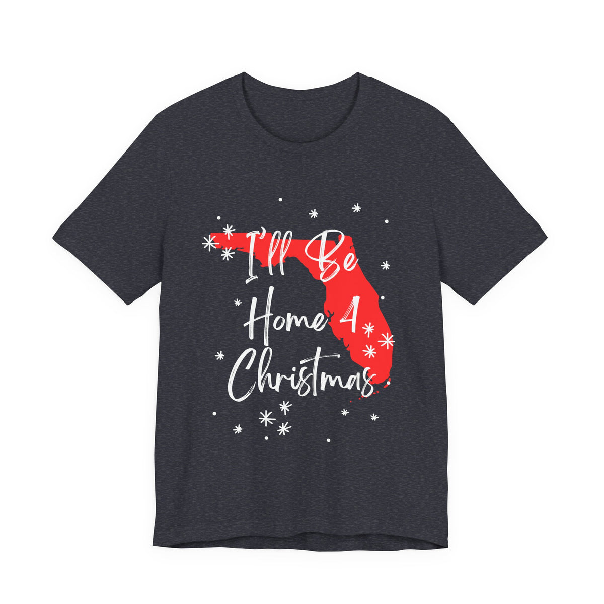 Florida, I'll Be Home For Christmas T Shirt, shirt color and fit view 3