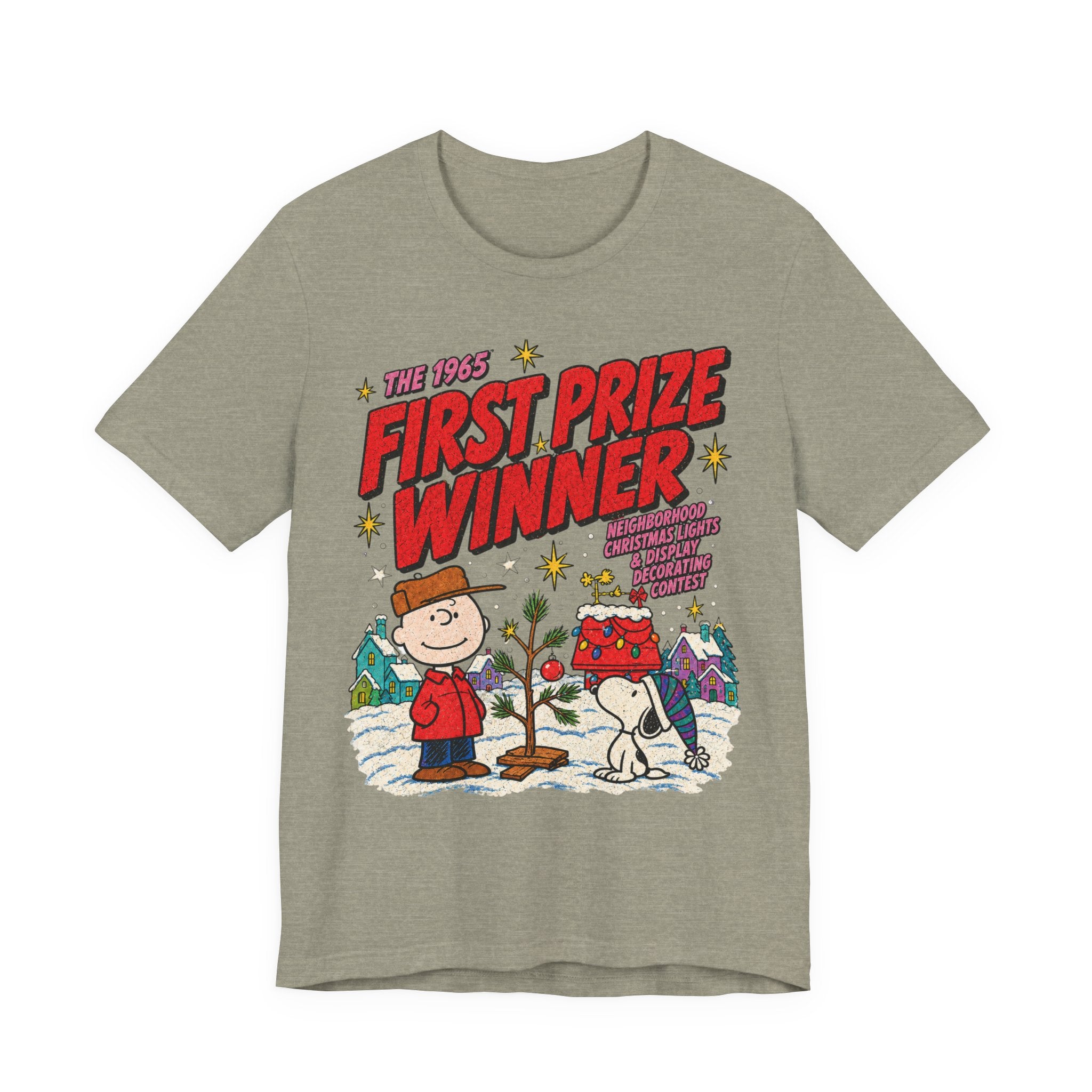 Charlie Brown Christmas Light Contest Winner T Shirt, shirt color and fit view 3