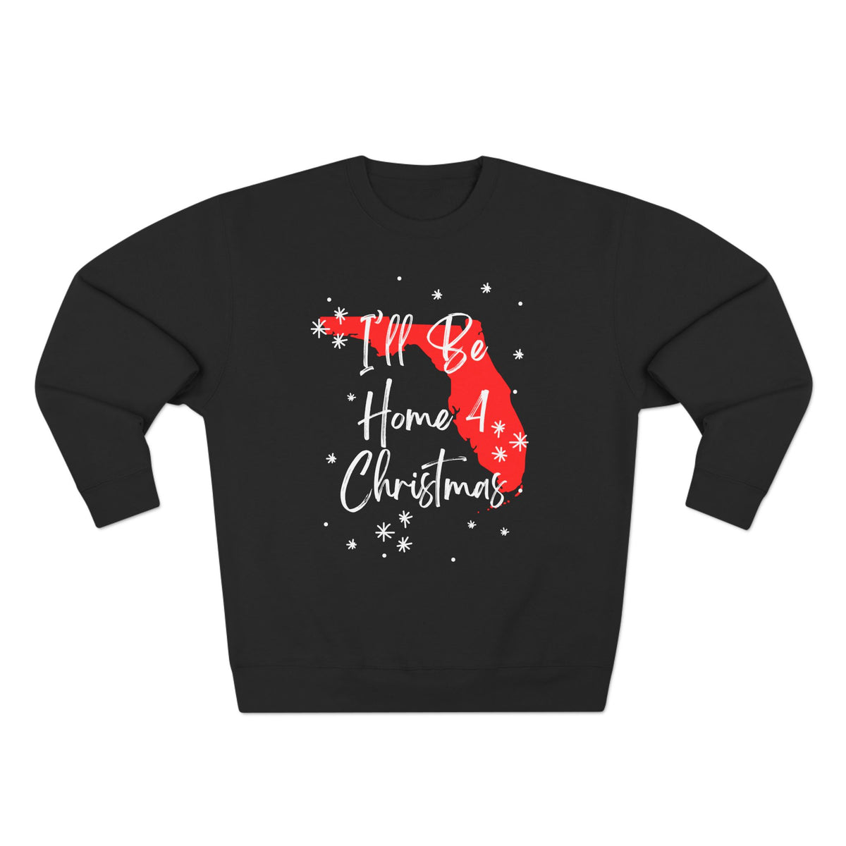 Florida, I'll Be Home For Christmas Sweatshirt, sweatshirt color and fit view 3