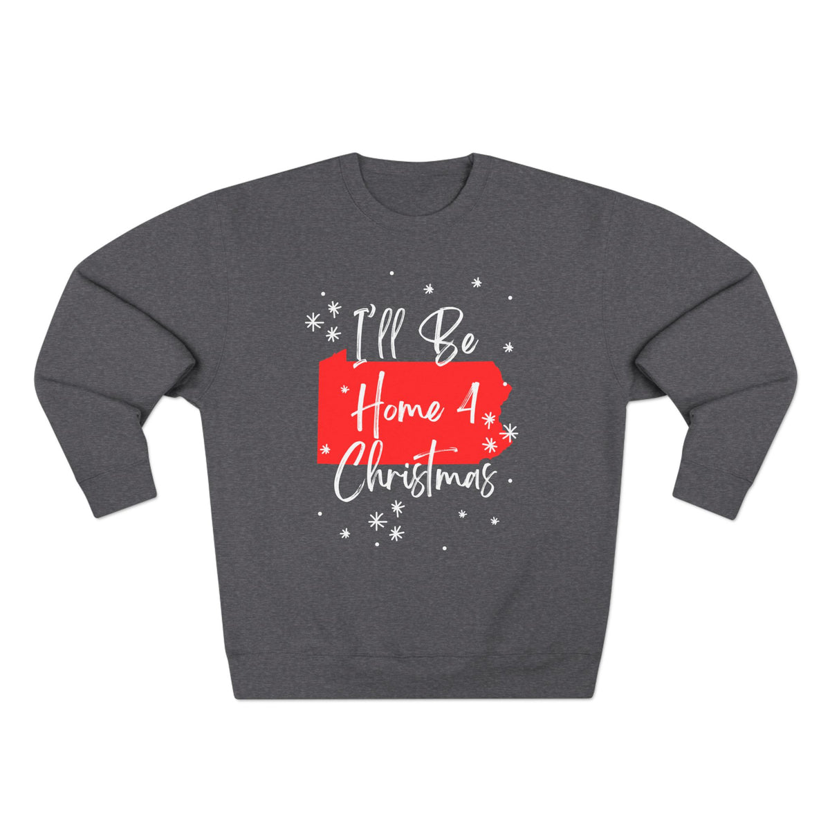 Pennsylvania, I'll Be Home For Christmas Sweatshirt, sweatshirt color and fit view 2