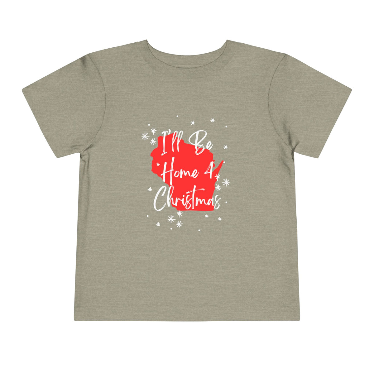 Toddler I'll Be Home For Christmas Wisconsin T Shirt – Holiday Fun product photo