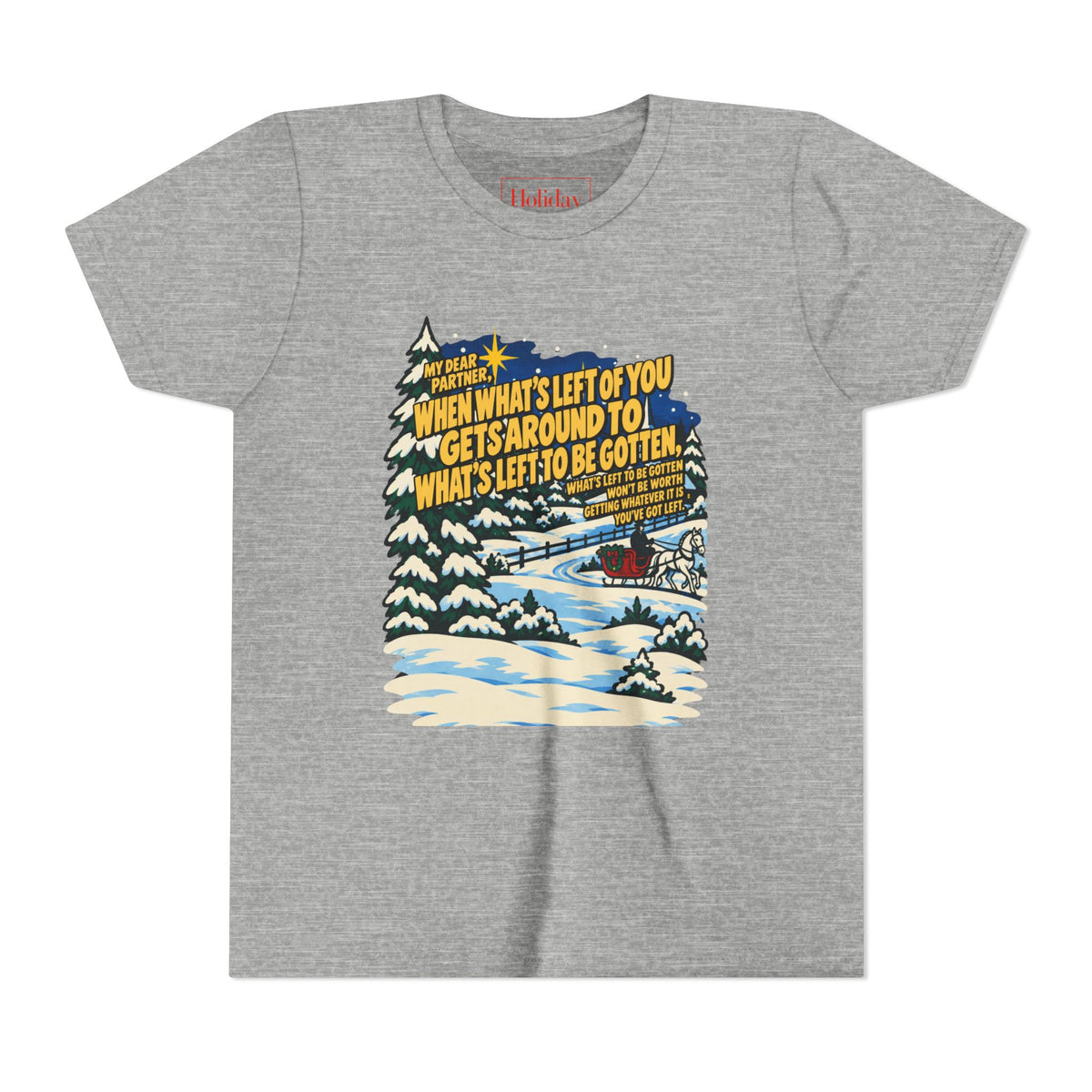 Youth White Christmas Quote T Shirt