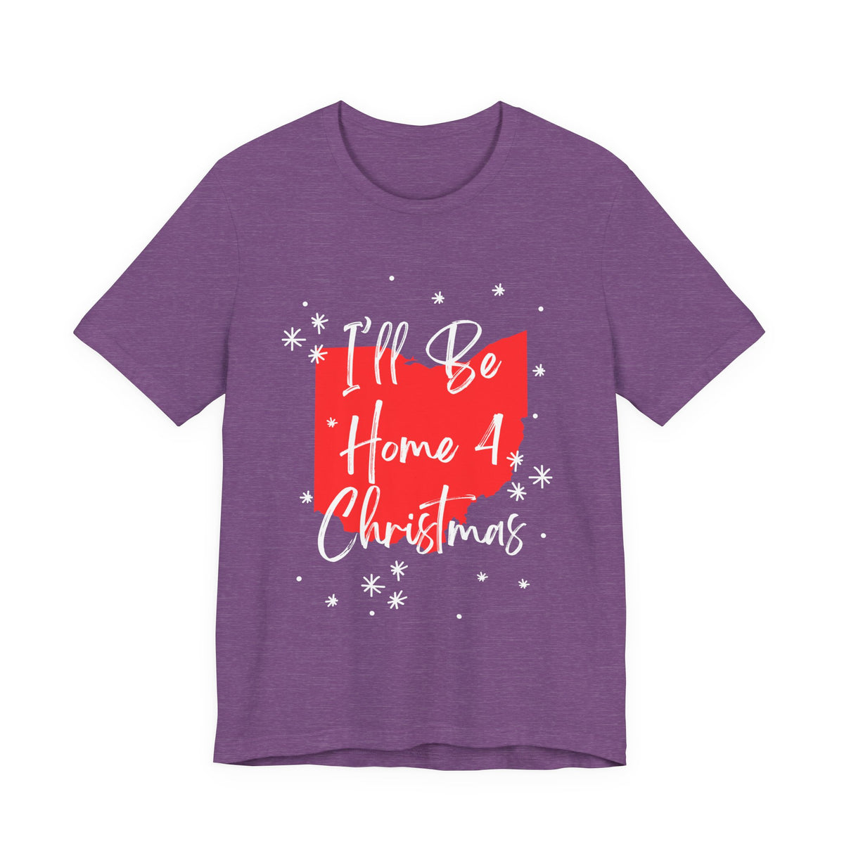 Ohio, I'll Be Home For Christmas T Shirt, shirt color and fit view 6