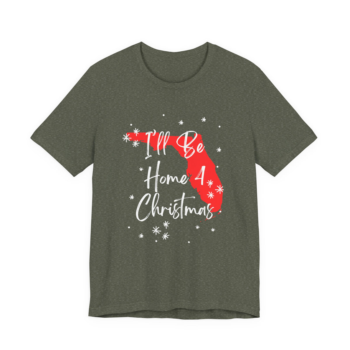 Florida, I'll Be Home For Christmas T Shirt, shirt color and fit view 9