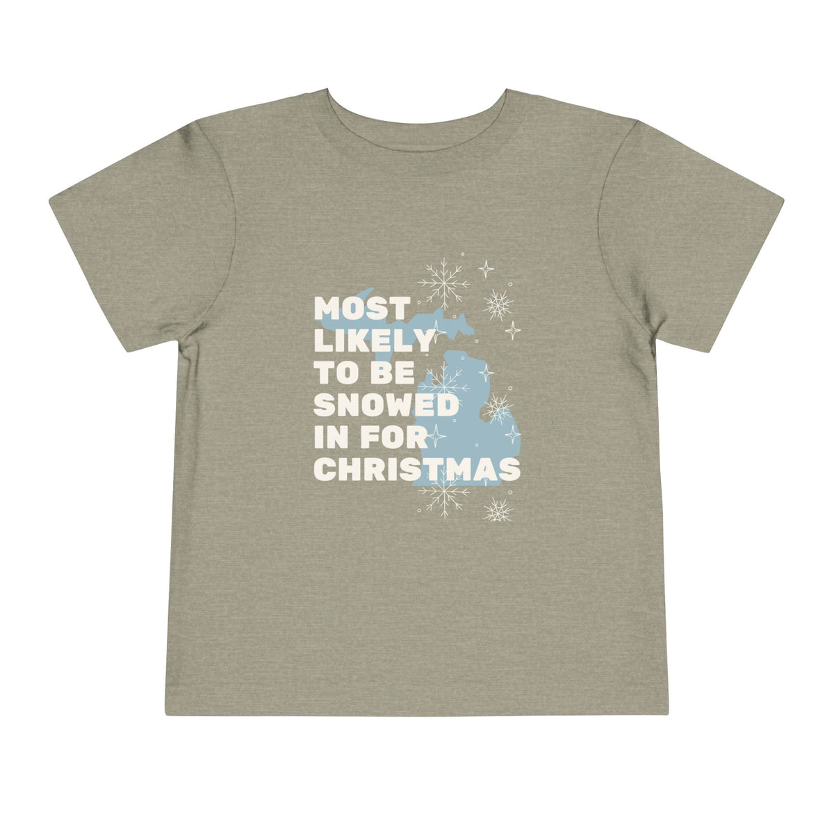 Toddler Most Likely To Be Snowed In For Christmas T Shirt – Holiday Fun product photo