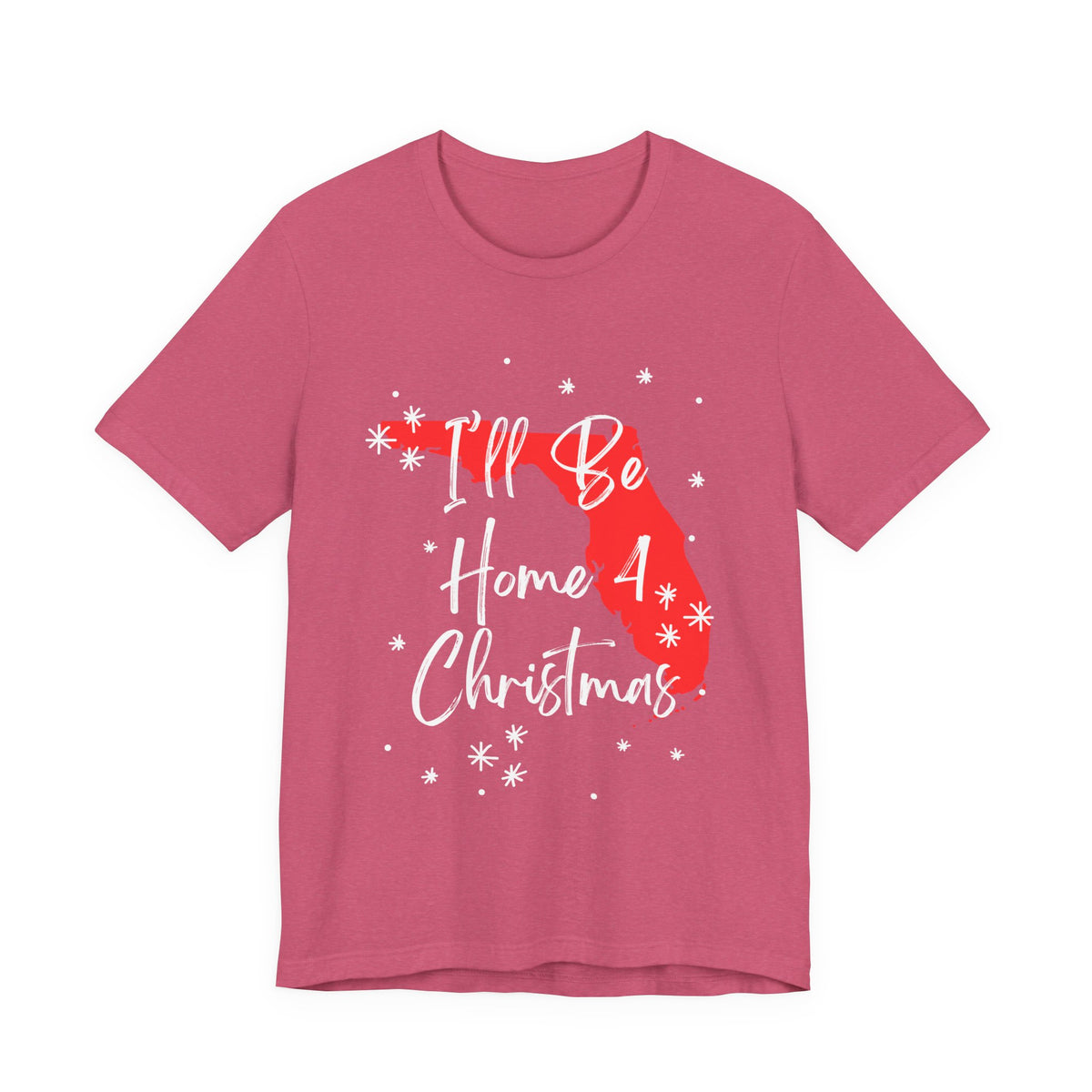 Florida, I'll Be Home For Christmas T Shirt, shirt color and fit view 7