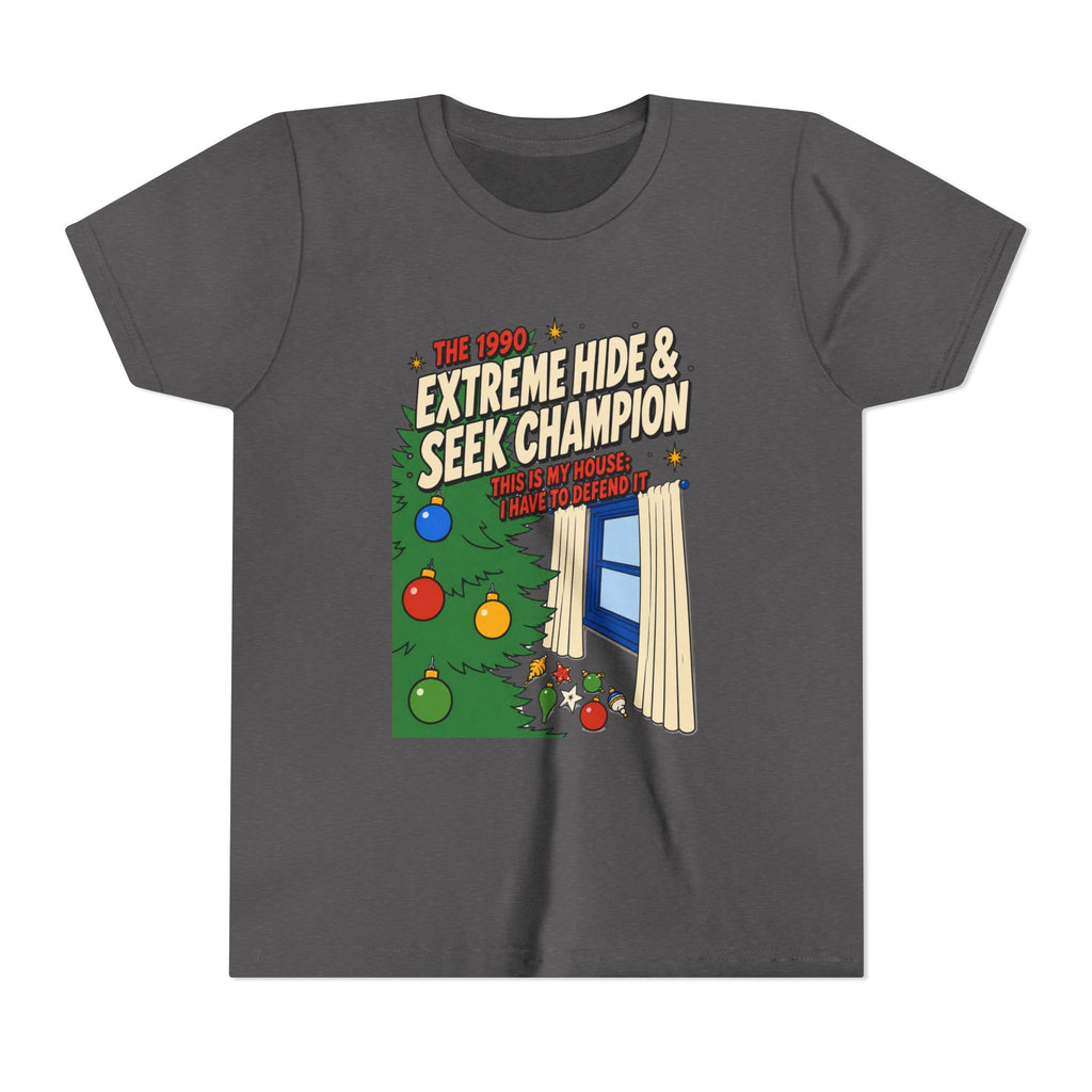 Youth Home Alone Hide & Seek Champion T Shirt by Holiday Fun, alternate product view 6