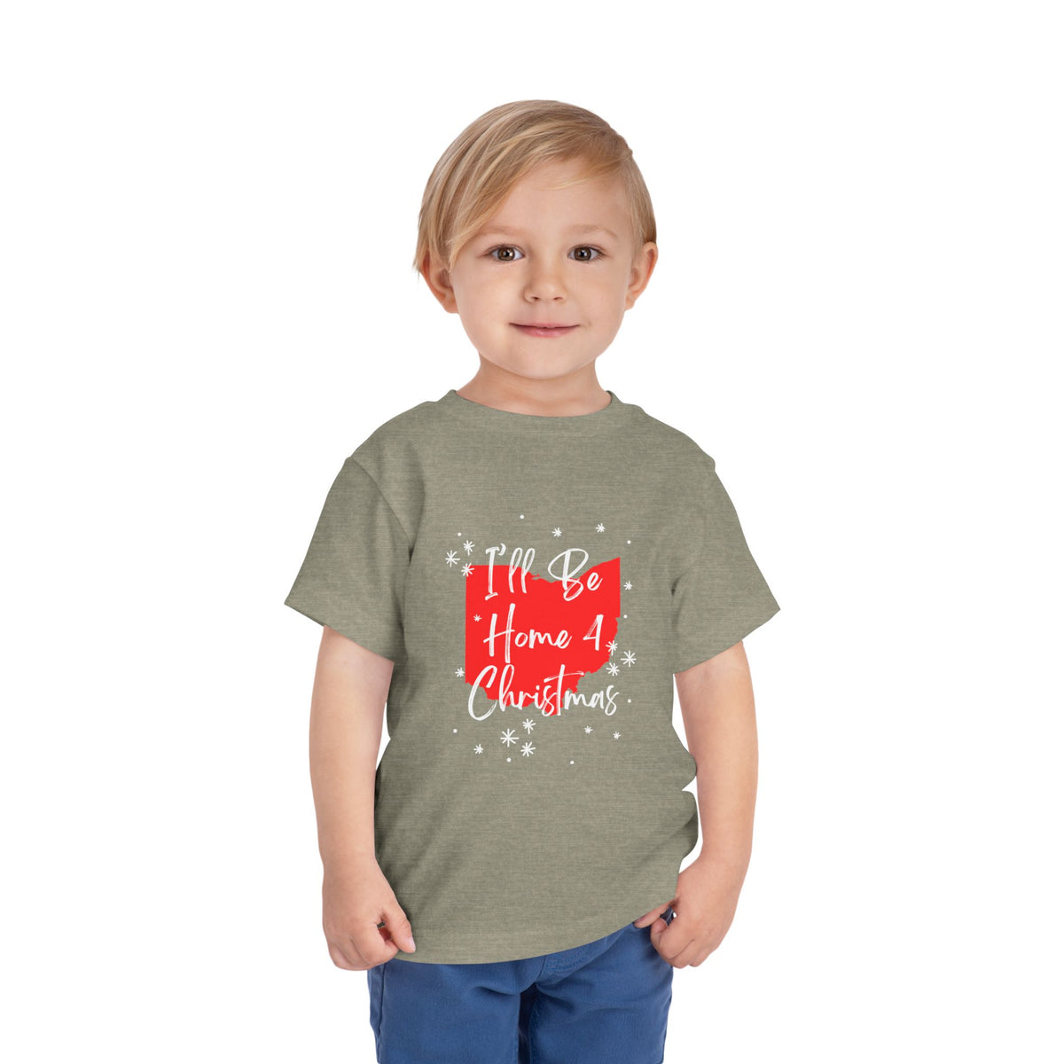 Toddler I'll Be Home For Christmas Ohio T Shirt – Holiday Fun product photo