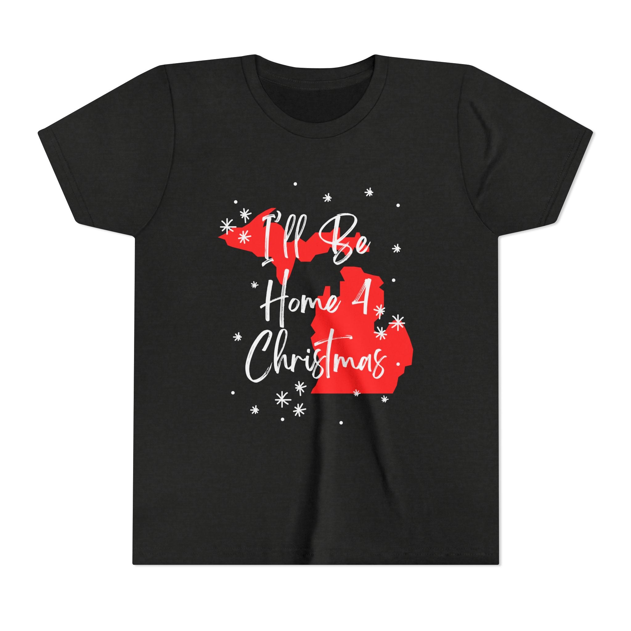 Holiday Fun youth Michigan I'll Be Home For Christmas T shirt