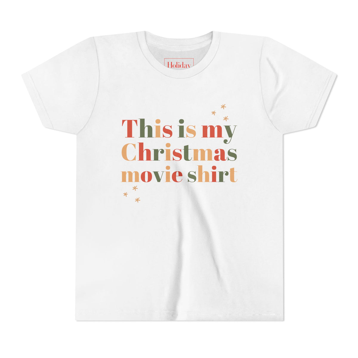 Youth This Is My Christmas Movie T Shirt, youth shirt color and fit view 5