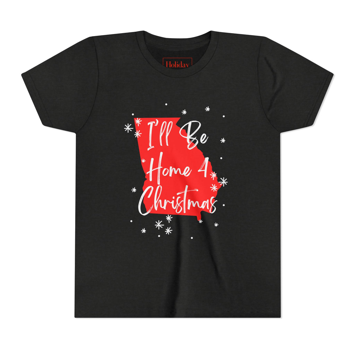 Youth Georgia, I'll Be Home For Christmas T Shirt