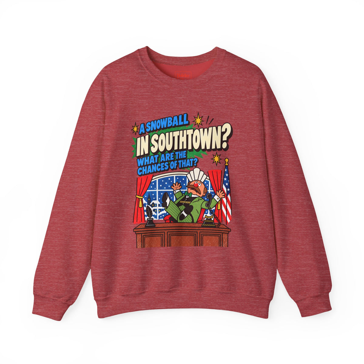 Santa Claus Is Comin' to Town Snowball in Southtown Crewneck Sweatshirt