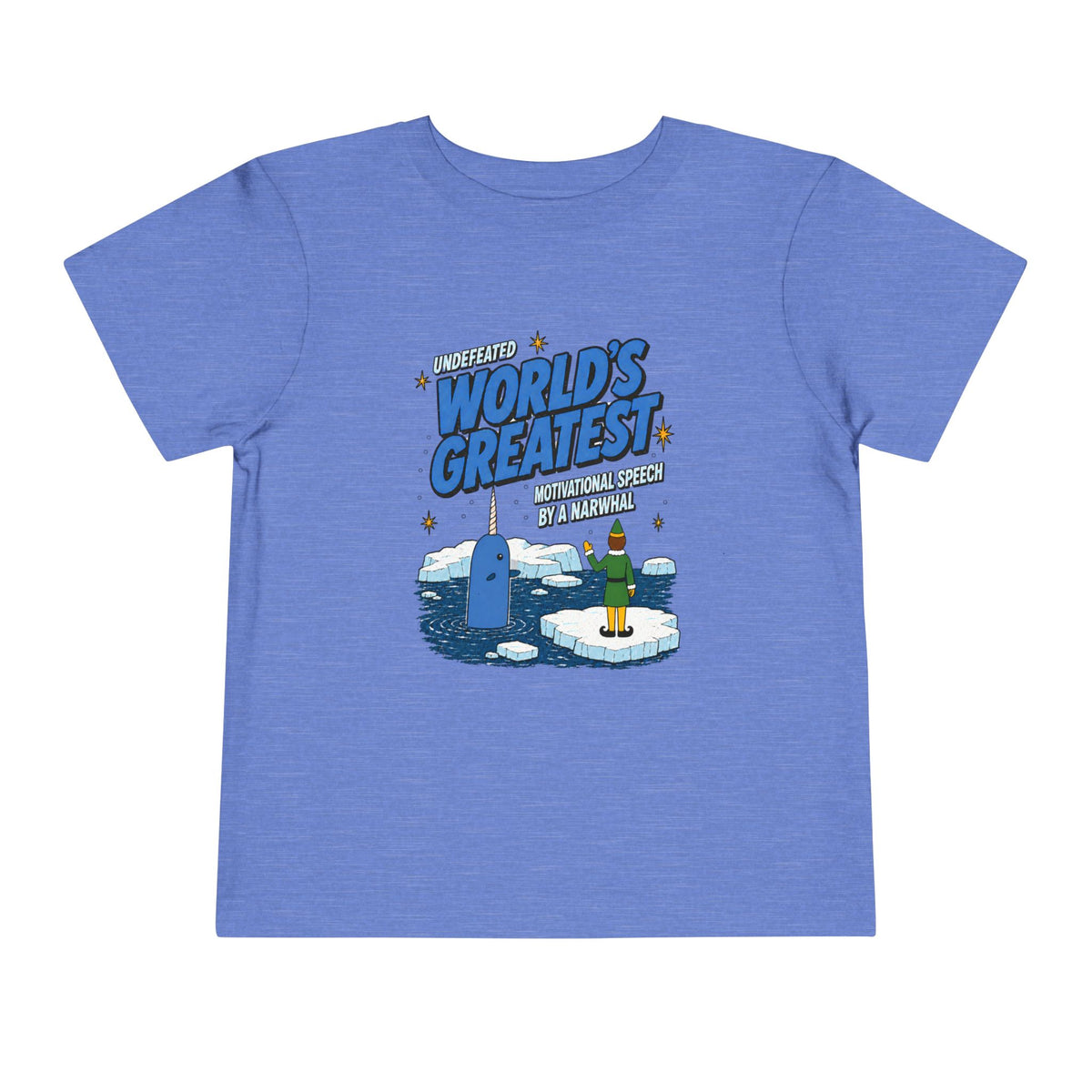 Toddler Buddy The Elf Narwhal Motivation T Shirt – Holiday Fun product photo