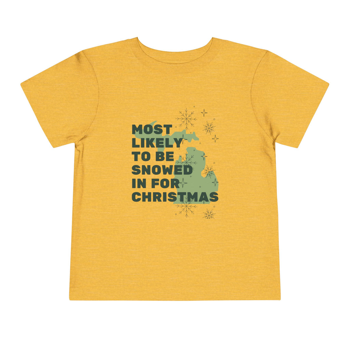 Toddler Most Likely To Be Snowed In For Christmas T Shirt – Holiday Fun product photo