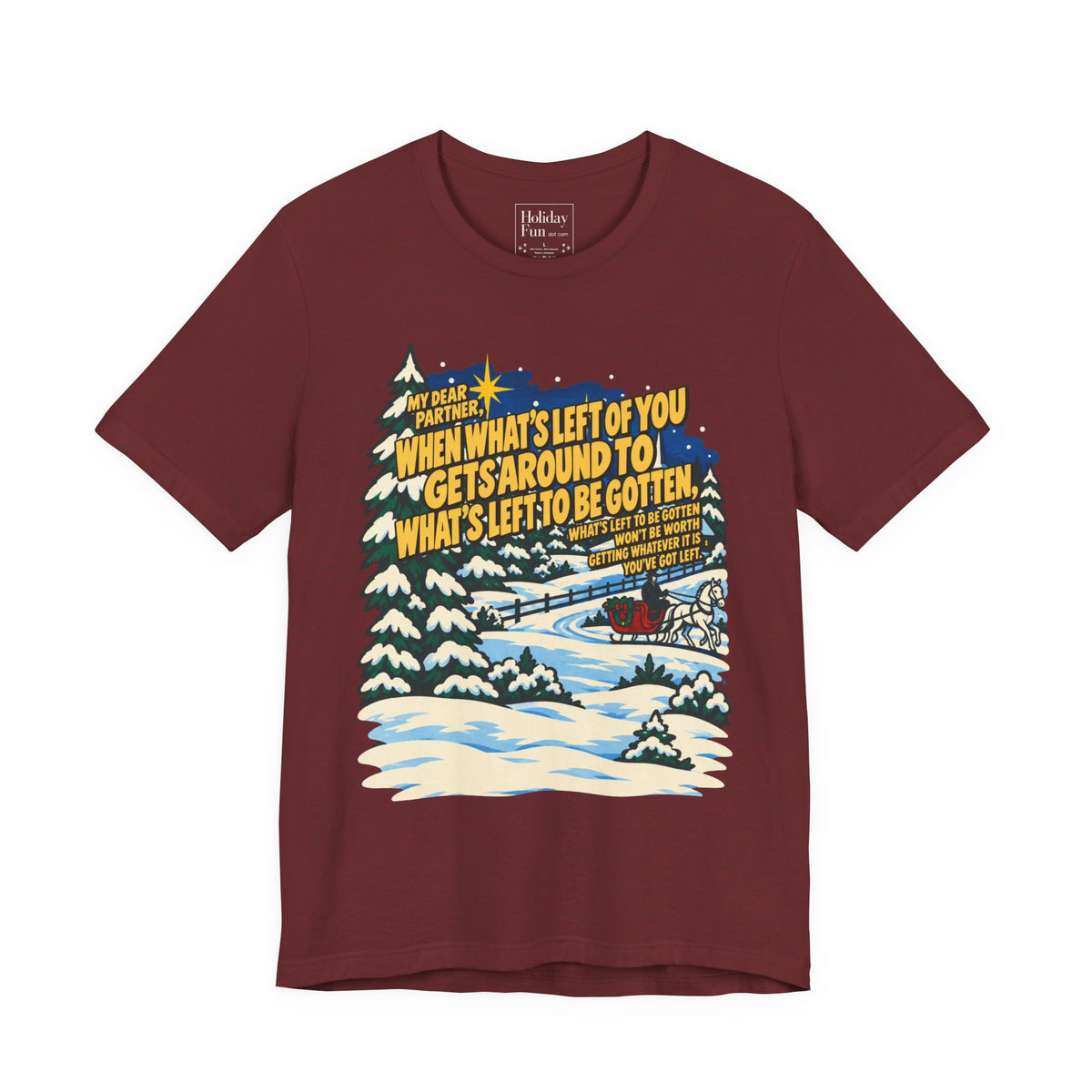 White Christmas Quote T-Shirt, apparel product mockup 14