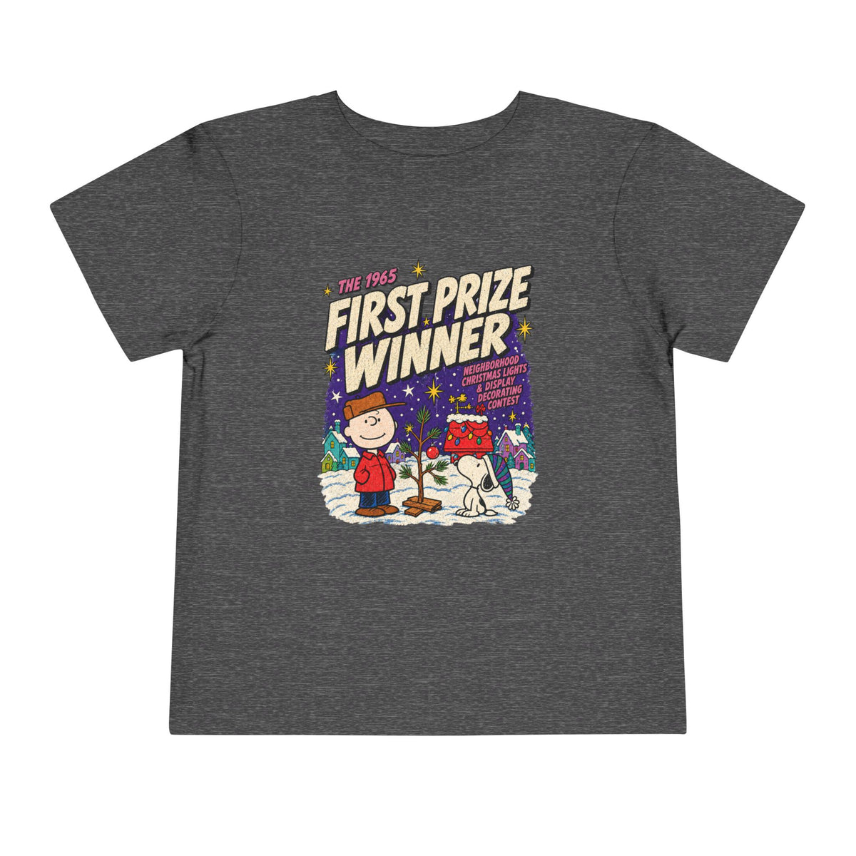 Toddler Charlie Brown Christmas Light Contest Winner T Shirt – Holiday Fun product photo