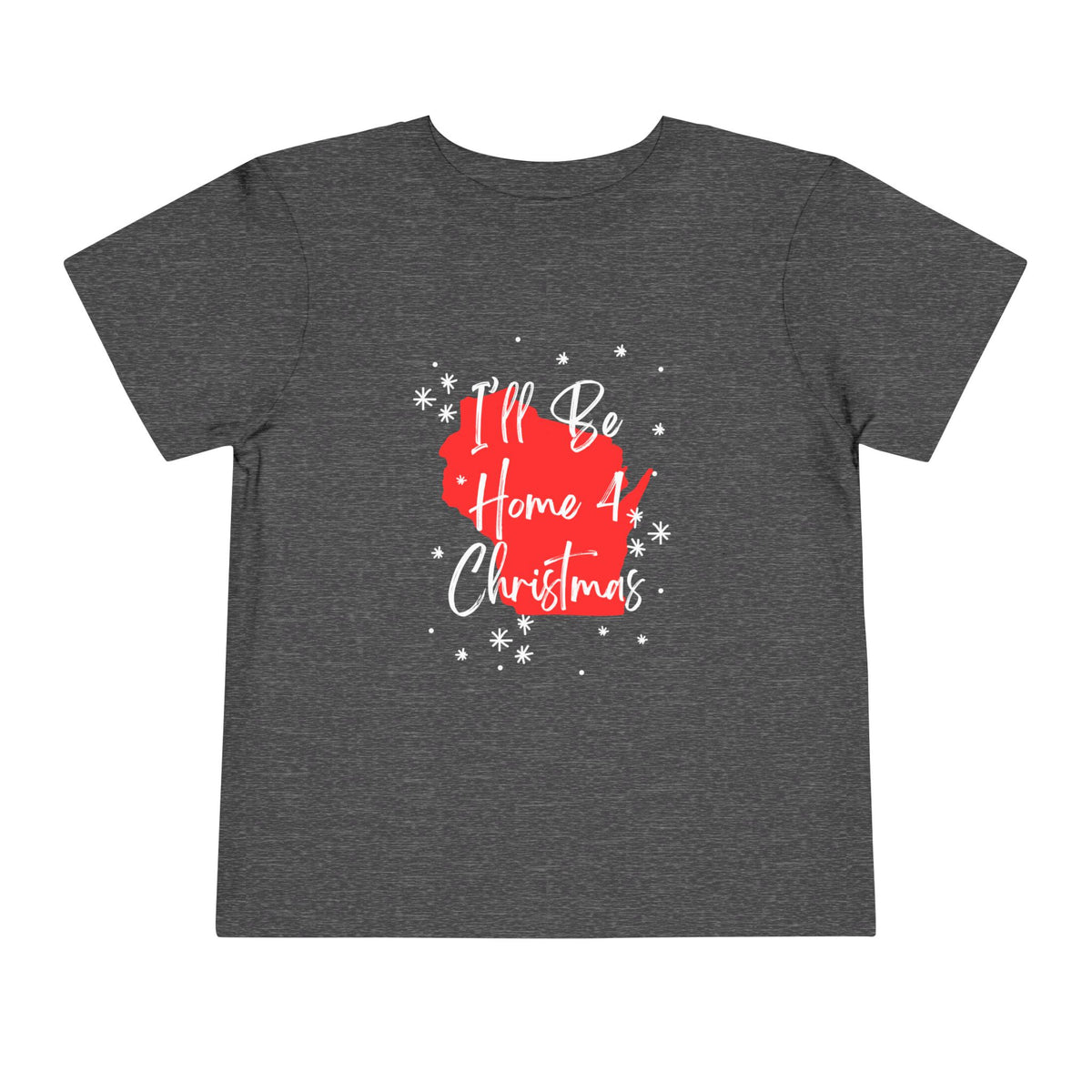 Toddler I'll Be Home For Christmas Wisconsin T Shirt – Holiday Fun product photo