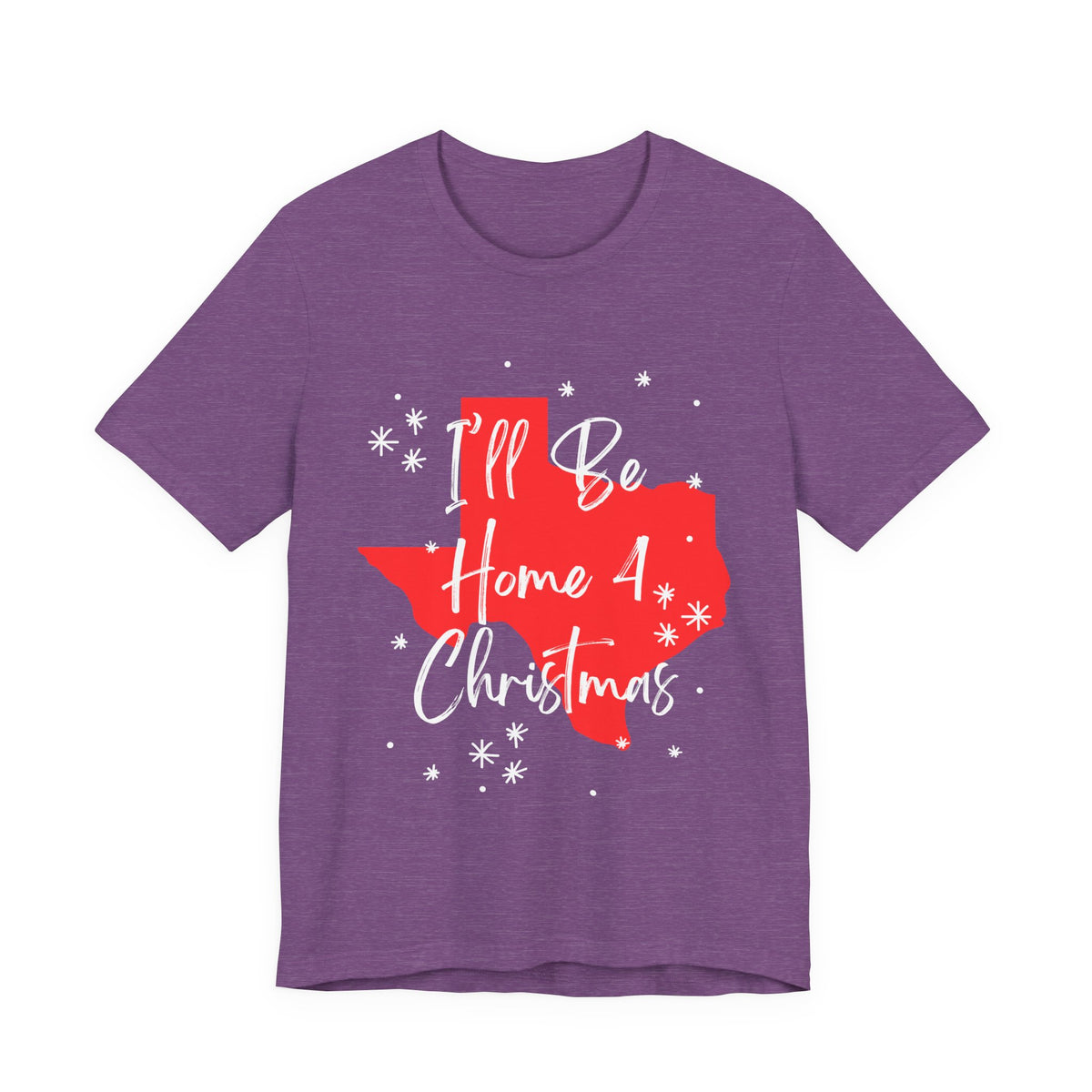 Texas, I'll Be Home For Christmas T Shirt, shirt color and fit view 6
