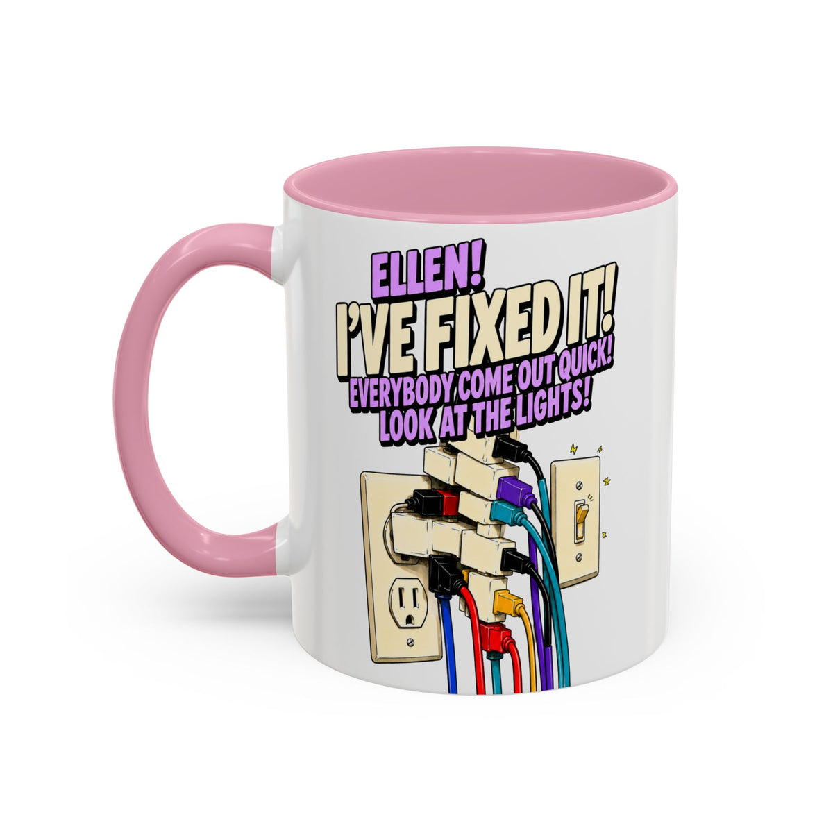 "Ellen! I’ve Fixed It!" Funny Christmas Vacation Coffee Mug (11oz) by Holiday Fun, alternate product view 11