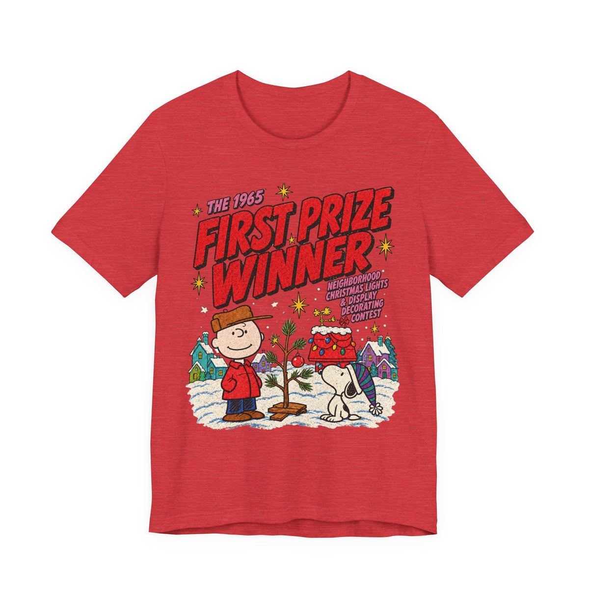 Charlie Brown Christmas Light Contest Winner T Shirt, shirt color and fit view 12