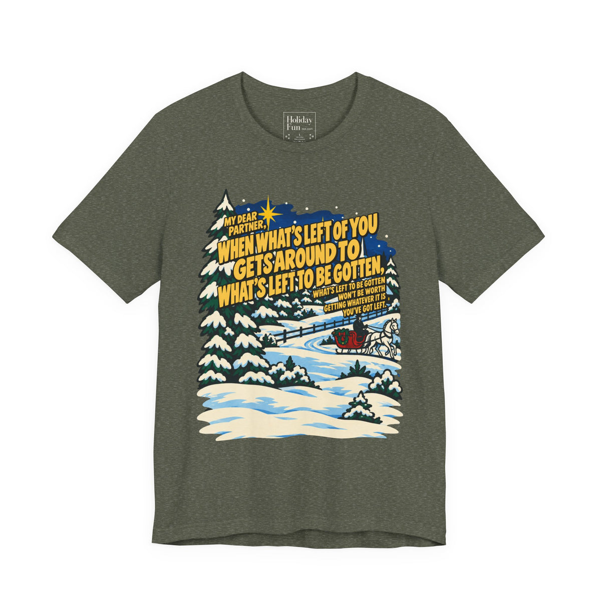 White Christmas Quote T-Shirt, apparel product mockup 4