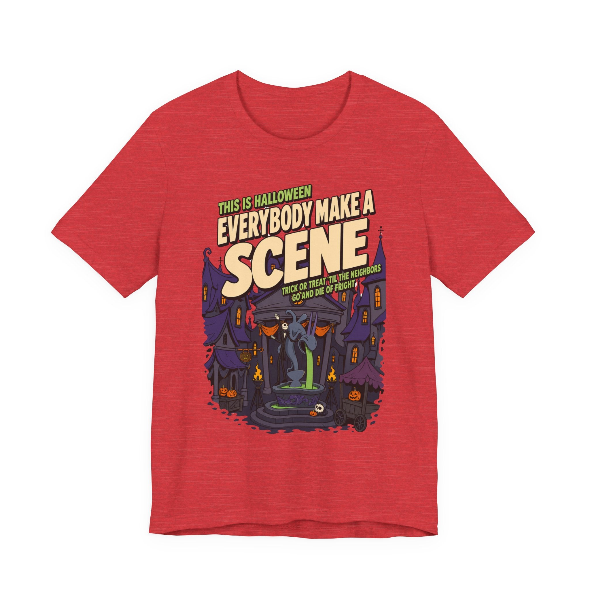 Nightmare Before Christmas Halloween Town T Shirt, shirt color and fit view 13