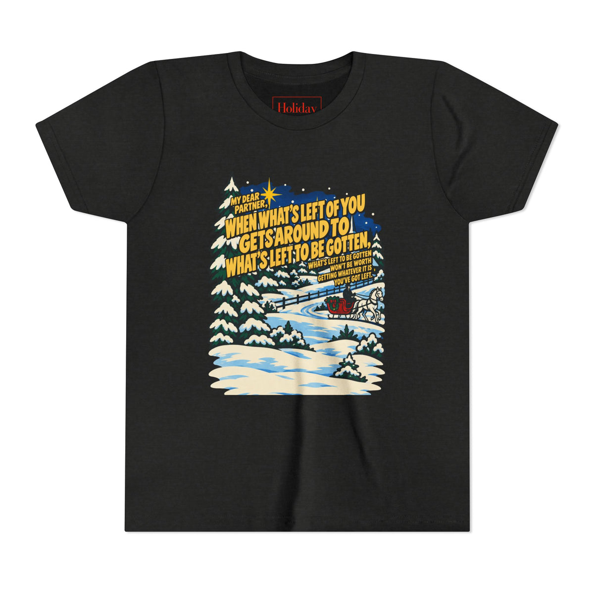 Youth White Christmas Quote T Shirt