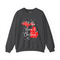 Michigan, I'll Be Home For Christmas Crew Neck Sweatshirt, sweatshirt color and fit view 3