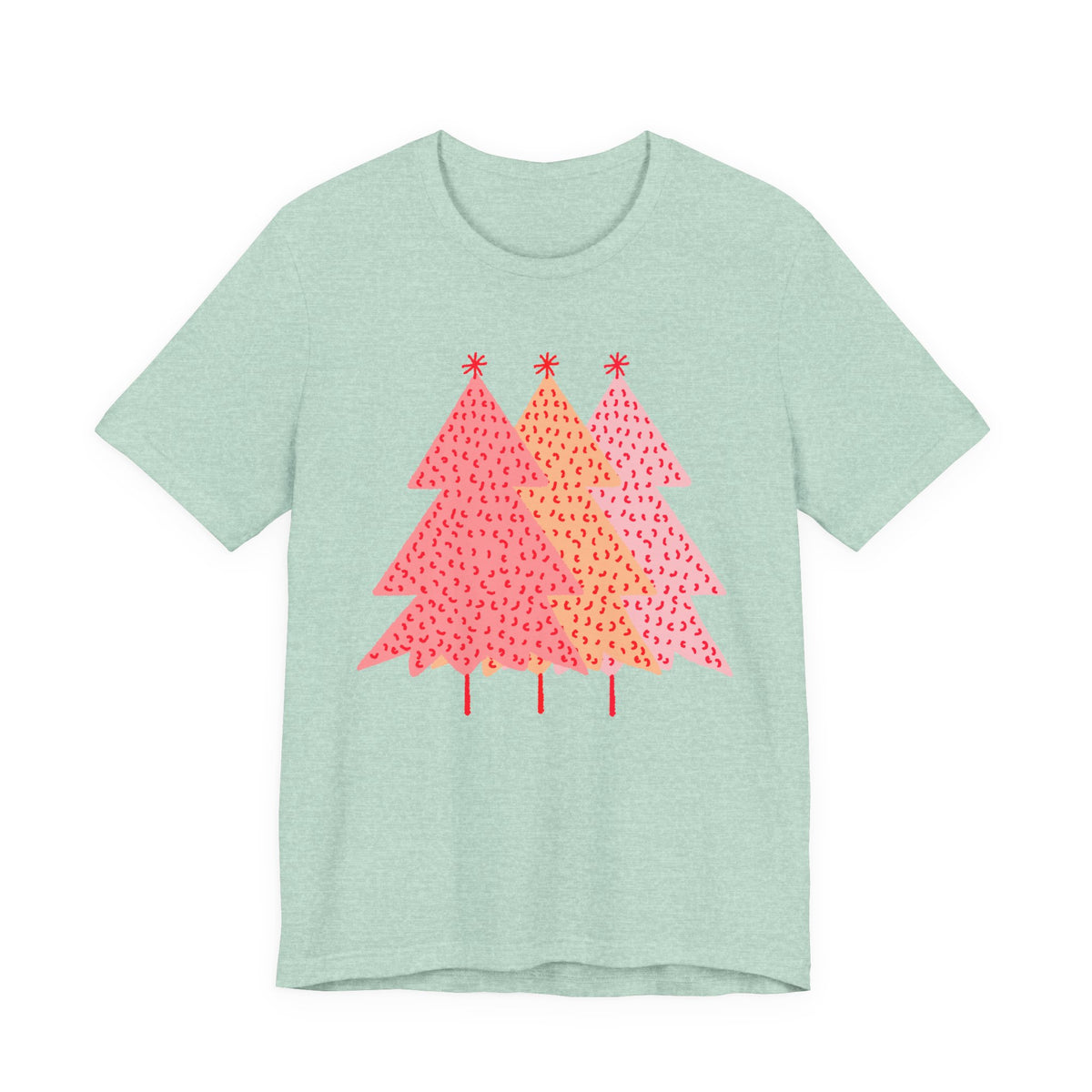 Simple Pink Pine Trees T Shirt, shirt color and fit view 9