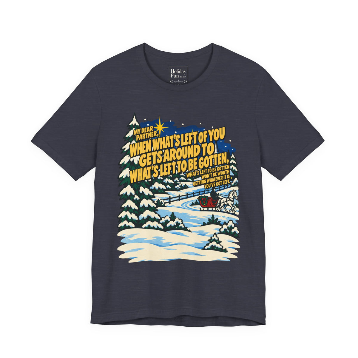 White Christmas Quote T-Shirt, apparel product mockup 8