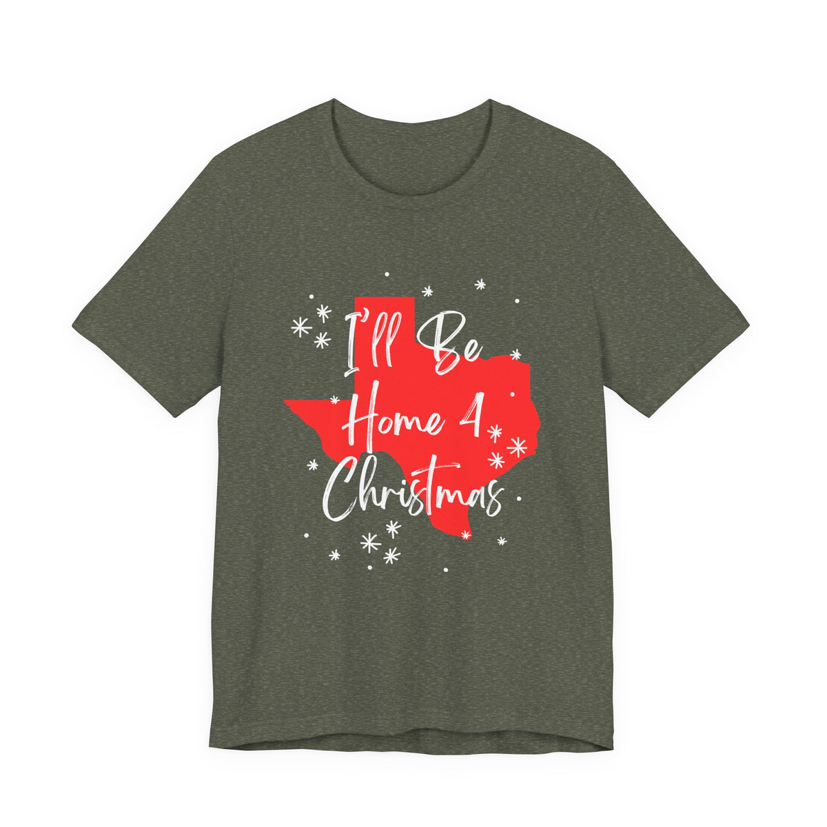Texas, I'll Be Home For Christmas T Shirt, shirt color and fit view 9