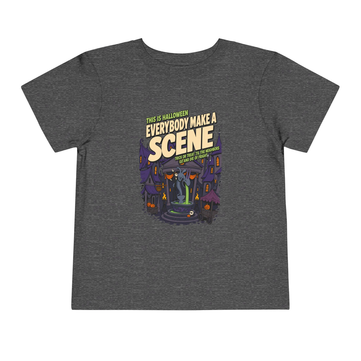 Toddler Nightmare Before Christmas Halloween T Shirt, toddler shirt color and fit view 5