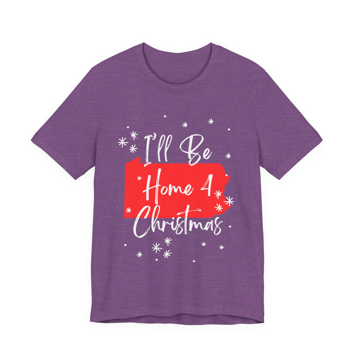 Pennsylvania, I'll Be Home For Christmas T Shirt, shirt color and fit view 6