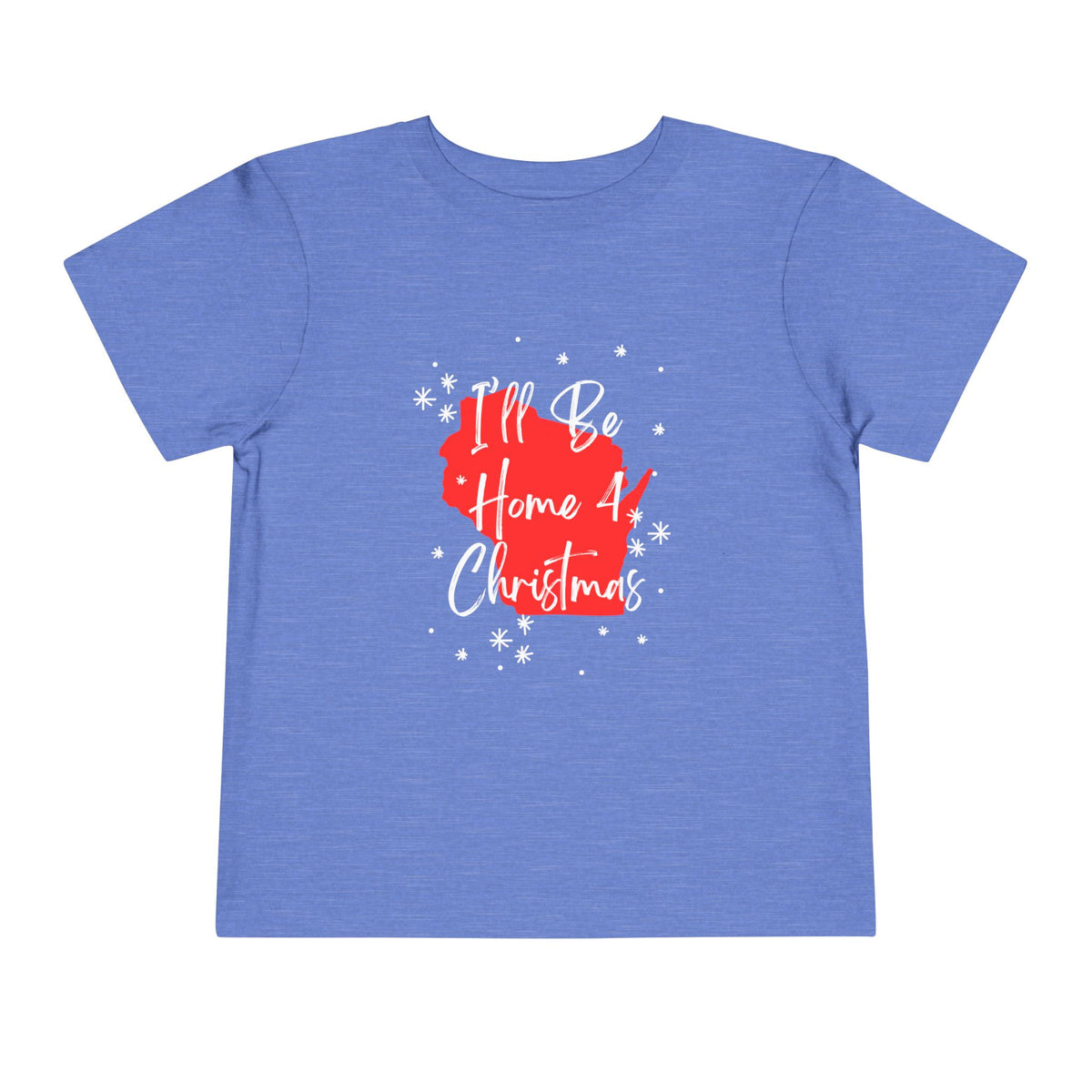 Toddler I'll Be Home For Christmas Wisconsin T Shirt – Holiday Fun product photo