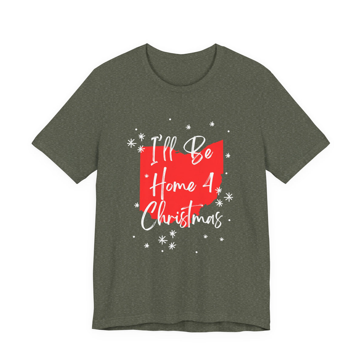 Ohio, I'll Be Home For Christmas T Shirt, shirt color and fit view 9
